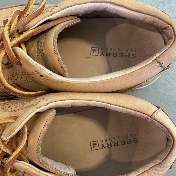 Sperry Top sider Oxford tan leather lace up mens casual shoes size 11.5 main image 8
